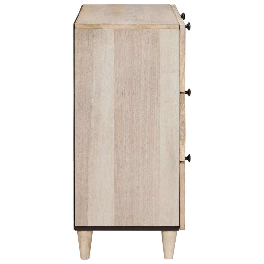 Sideboard Weiß 60 x 33 x 75 cm massives Mangoholz