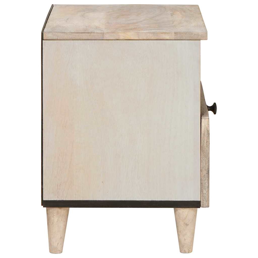 Nachttisch 2 stk. Weiß 40 x 33 x 46 cm Holzwerkstoff