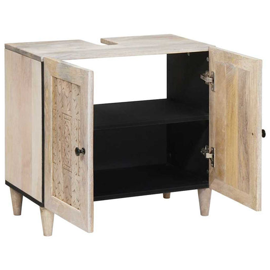 Badezimmerschrank Wandmontiert mit Tür Weiß 62 x 33 x 58 cm