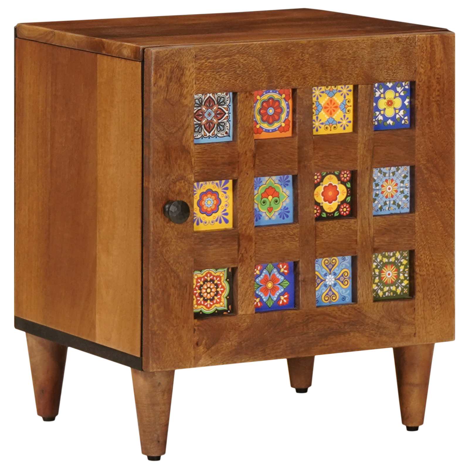 Nachttisch Braun 40 x 33 x 46 cm Massivholz Mango