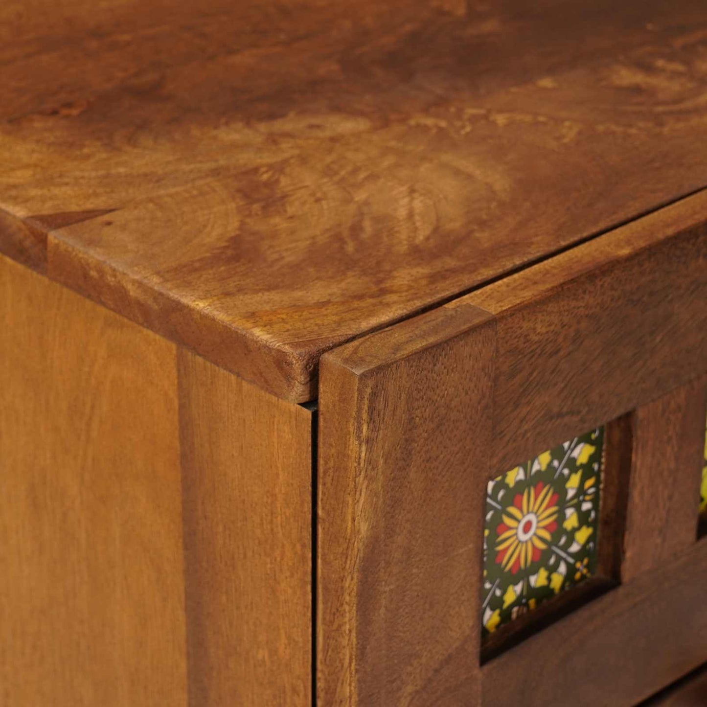 Nachttisch 2 stk. Braun 40 x 33 x 46 cm Massivholz Mango