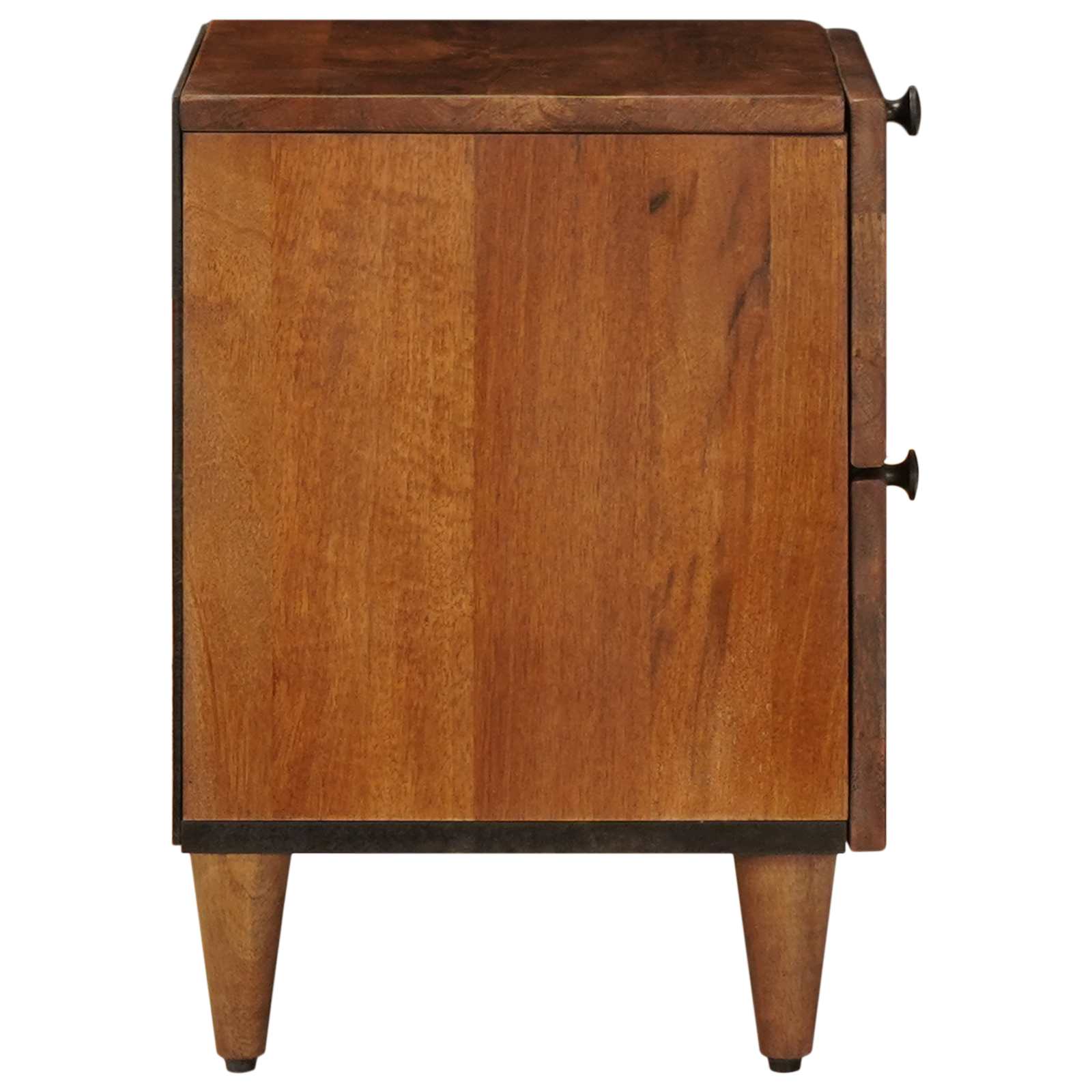Nachttisch 2 stk. Braun 40 x 33 x 46 cm Massivholz Mango