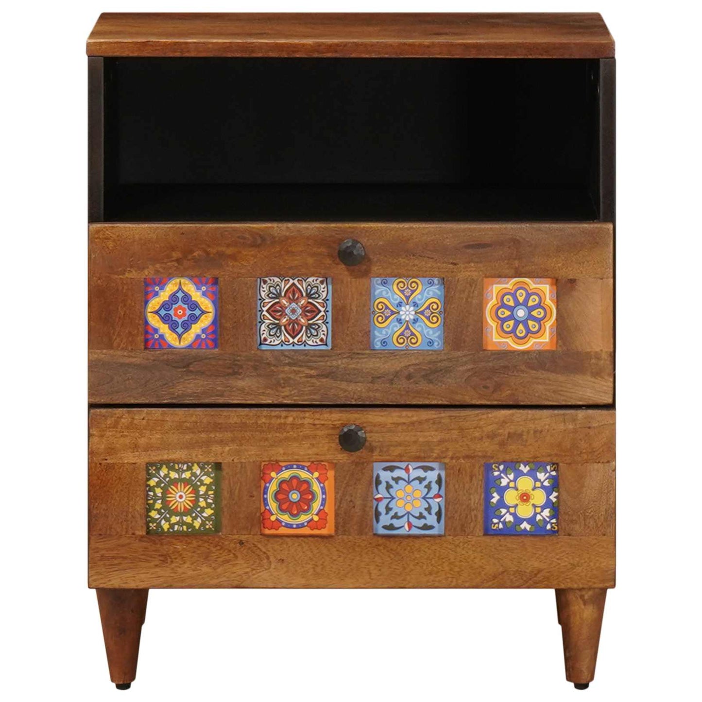 Nachttisch Braun 50 x 33 x 62 cm Massivholz Mango