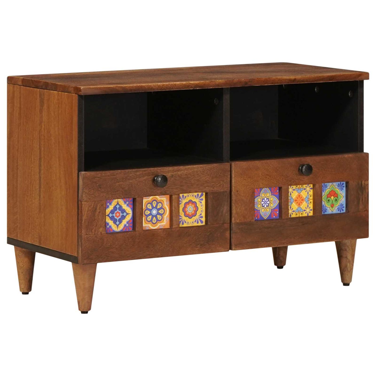 Couchtisch Braun 80 x 54 x 40 cm Massivholz Mango