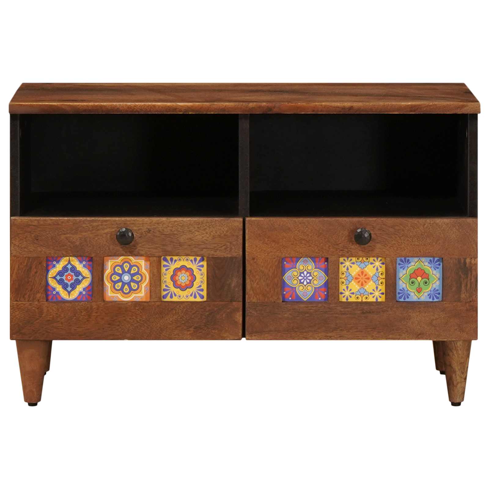 Couchtisch Braun 80 x 54 x 40 cm Massivholz Mango