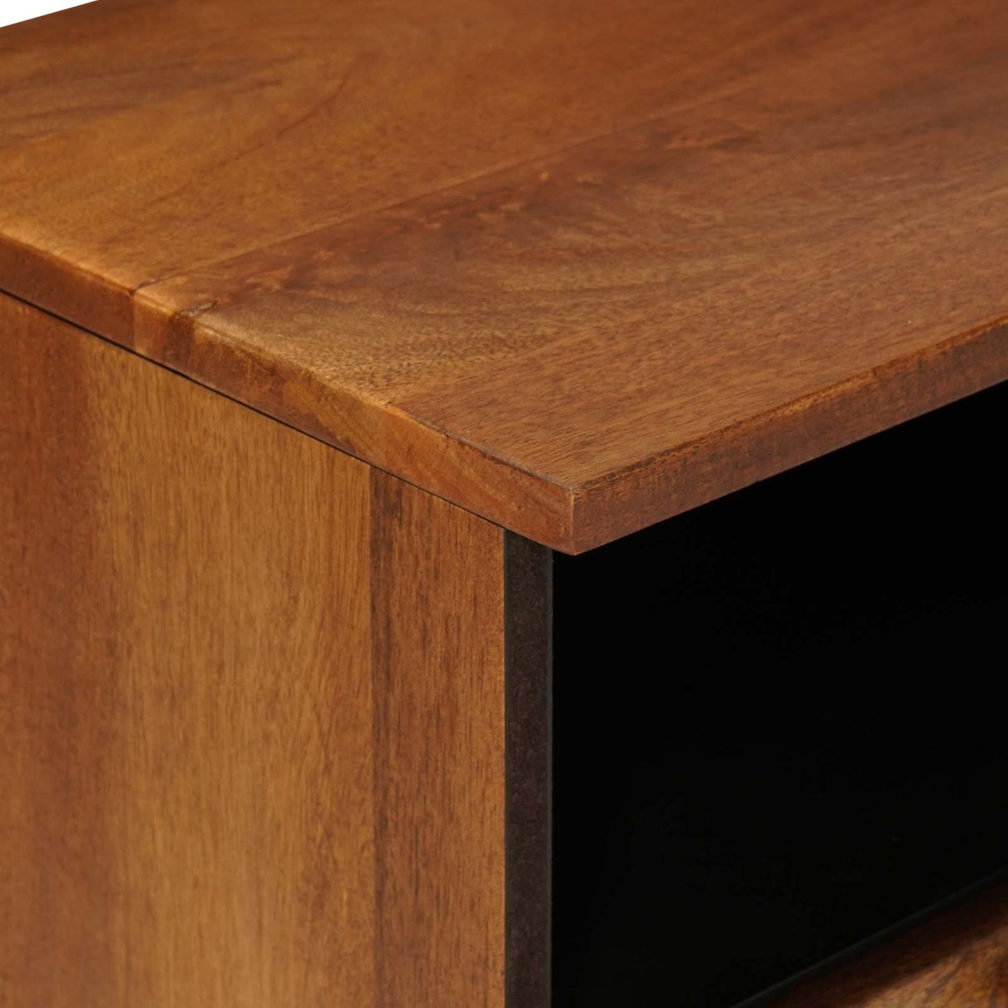 TV-Schränk mit Regal Walnuss 100 x 33 x 46 cm Massivholz Mango