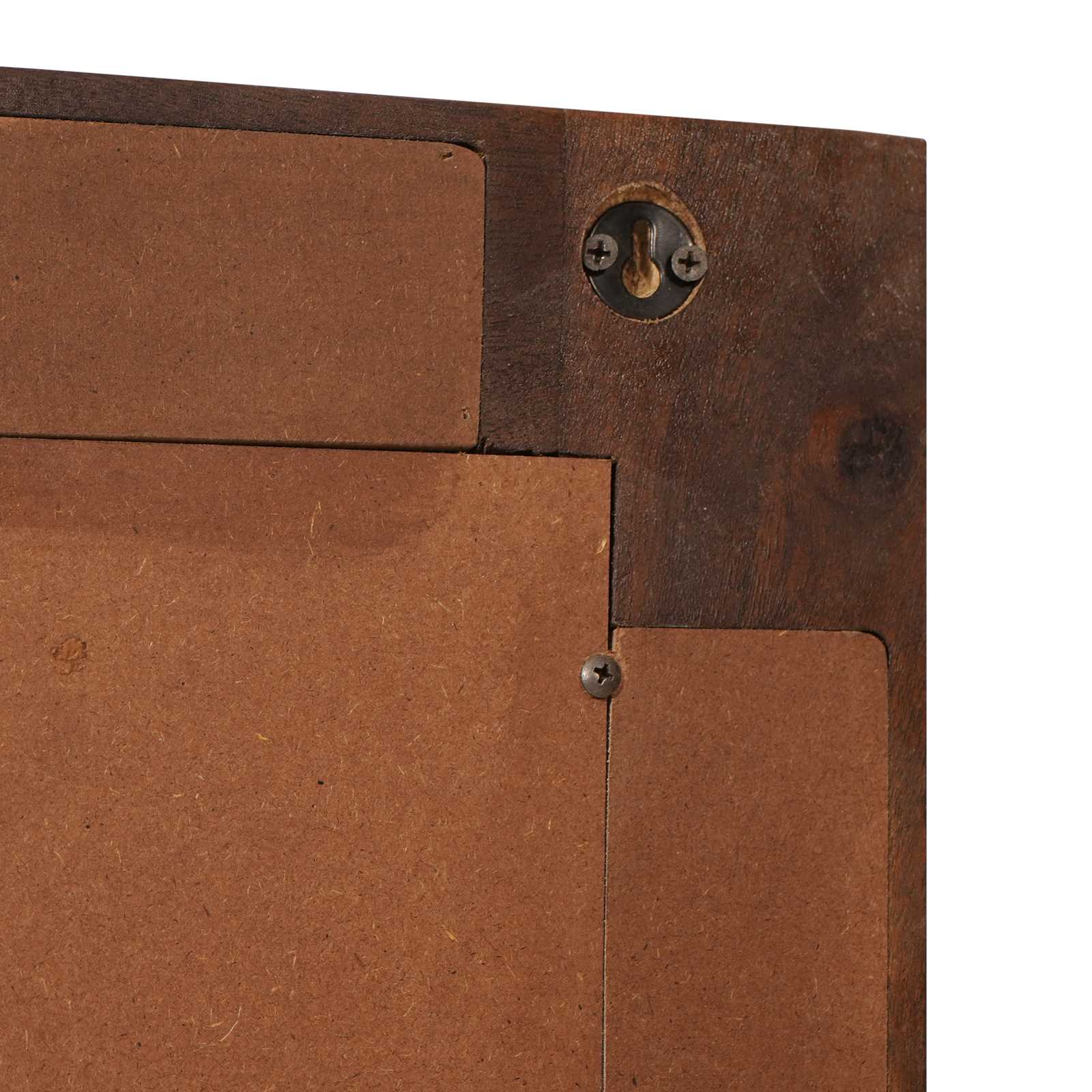 Badezimmer Spiegel Walnuss 50 x 70 x 2,5 cm Massivholz Mango
