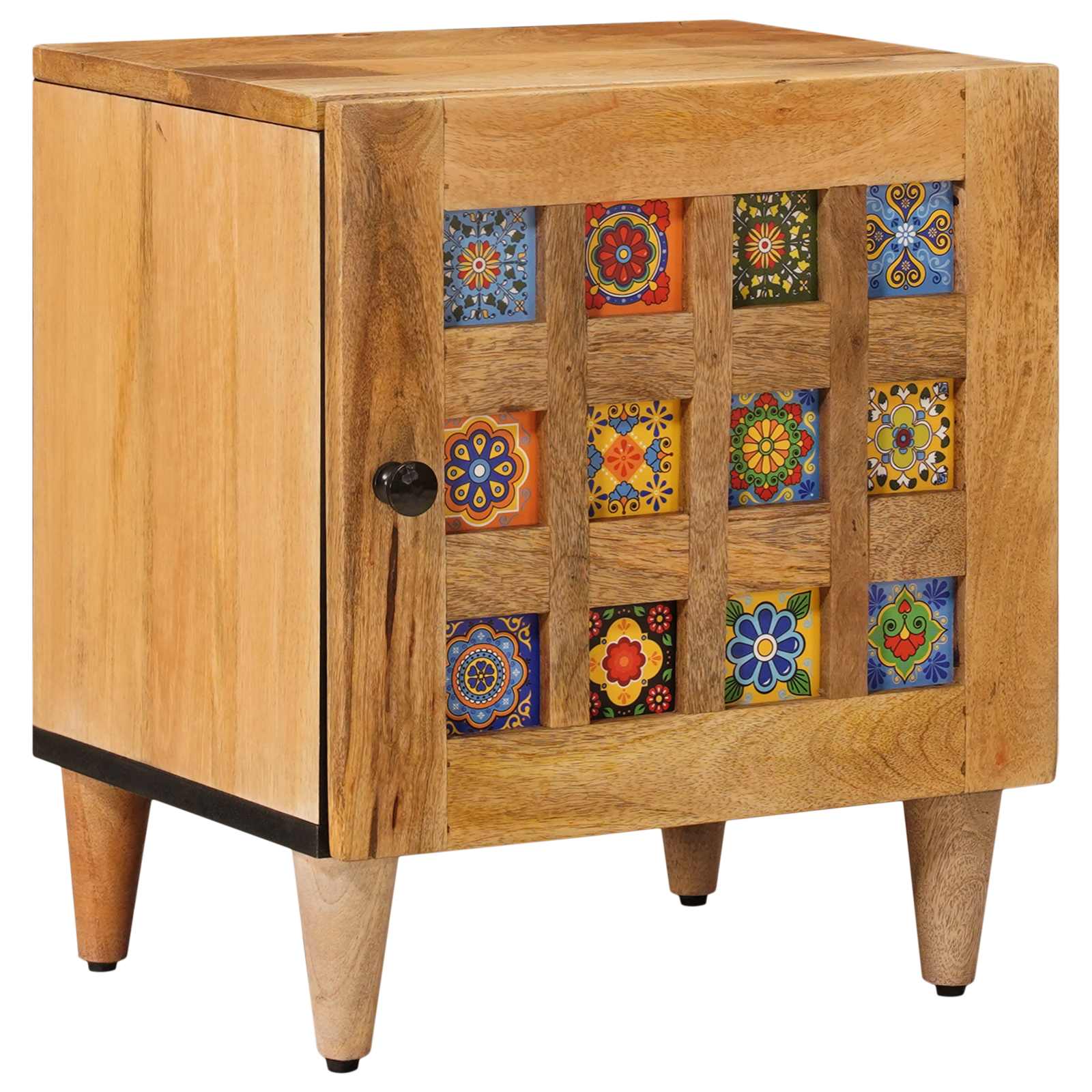 Nachttisch Natur 40 x 33,5 x 46 cm Massivholz Mango