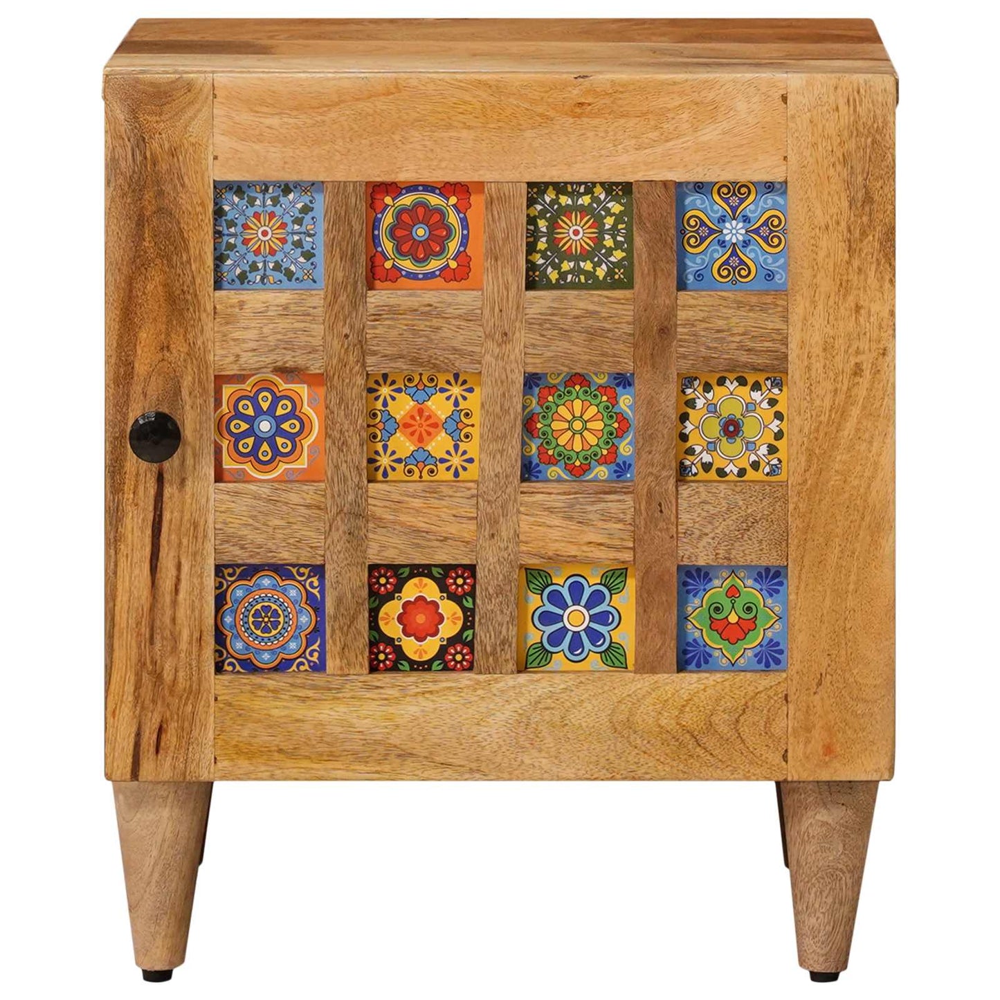 Nachttisch 2 stk. Natur 40 x 33 x 46 cm Massivholz Mango