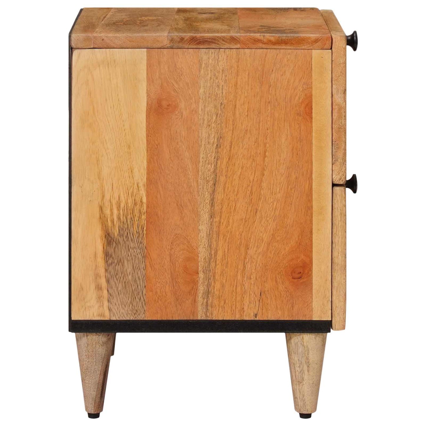 Nachttisch 2 stk. Natur 40 x 33 x 46 cm Massivholz Mango