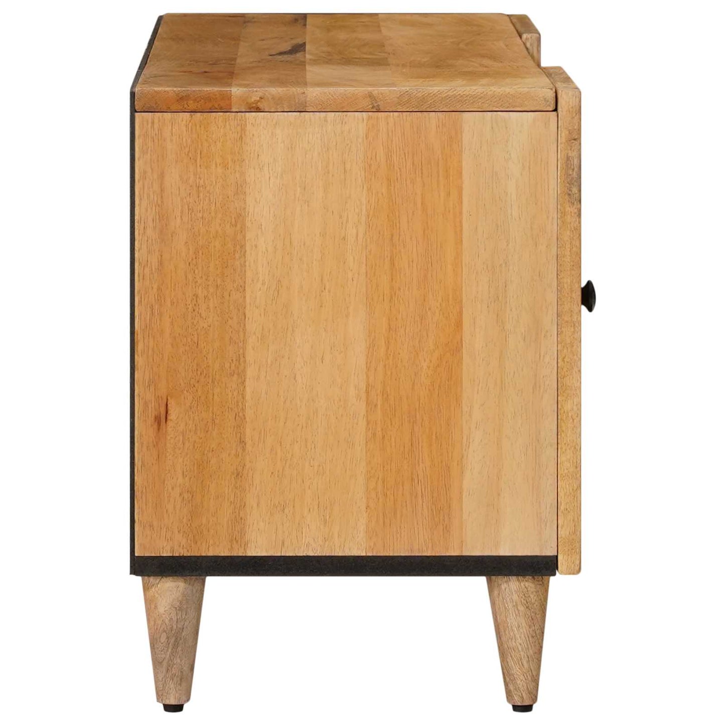TV-Schränk mit Regal Natur 105 x 33 x 46 cm Massivholz Mango