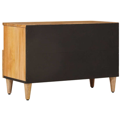TV-Schränk mit Regal Natur 70 x 33 x 46 cm Massivholz Mango