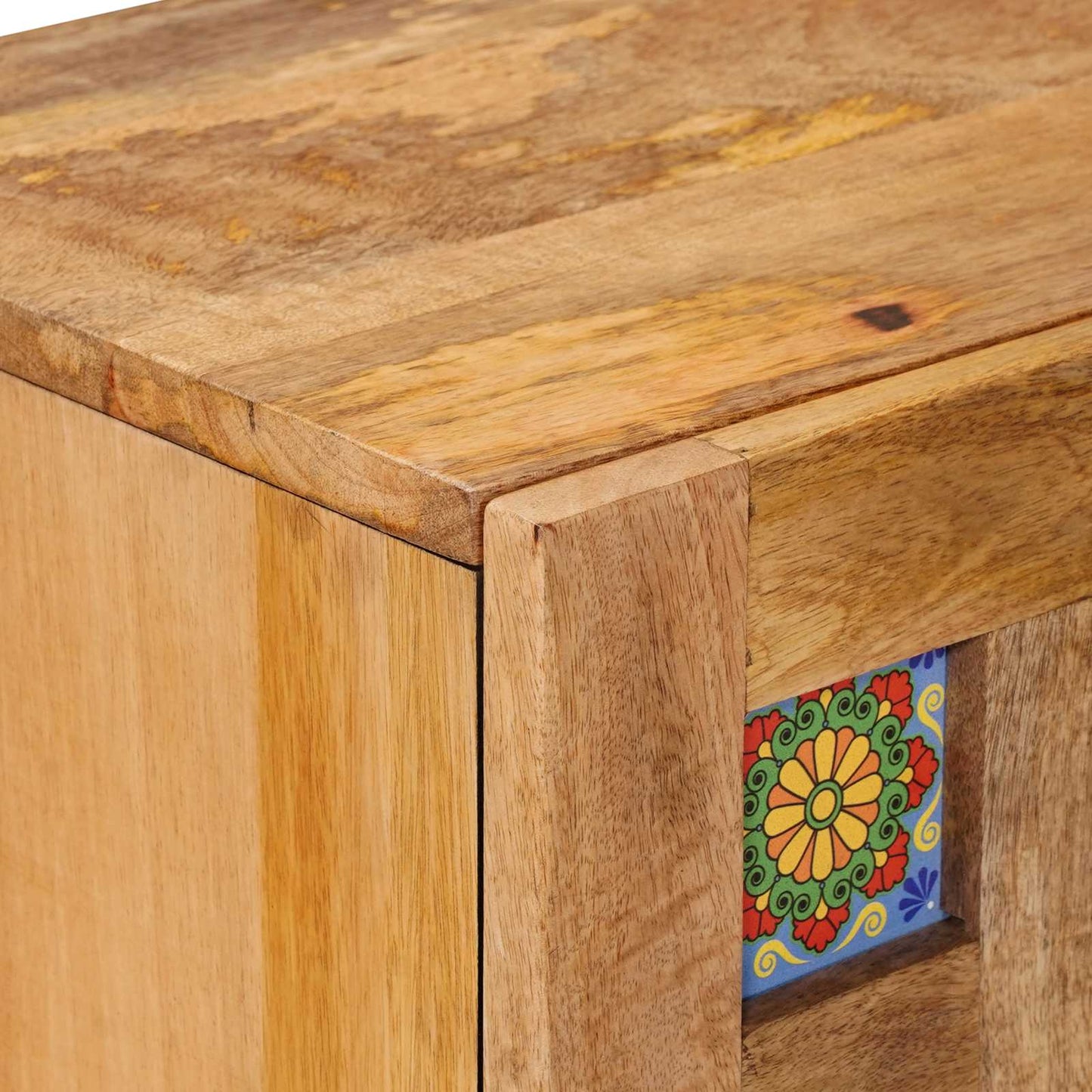 Sideboard Natur 60 x 33 x 75 cm Massivholz Mango