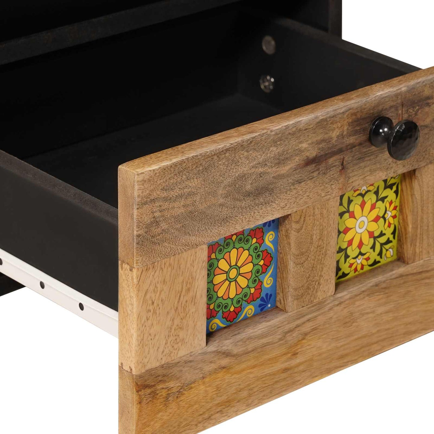 Nachttisch Natur 40 x 33 x 46 cm Massivholz Mango
