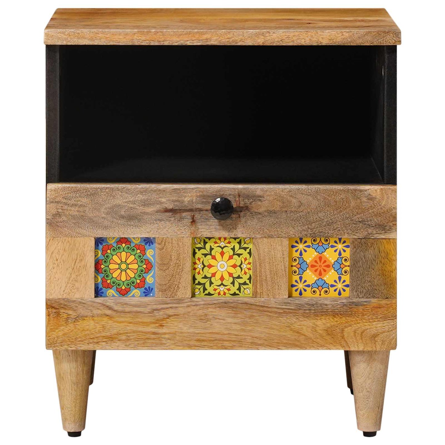 Nachttisch Natur 40 x 33 x 46 cm Massivholz Mango