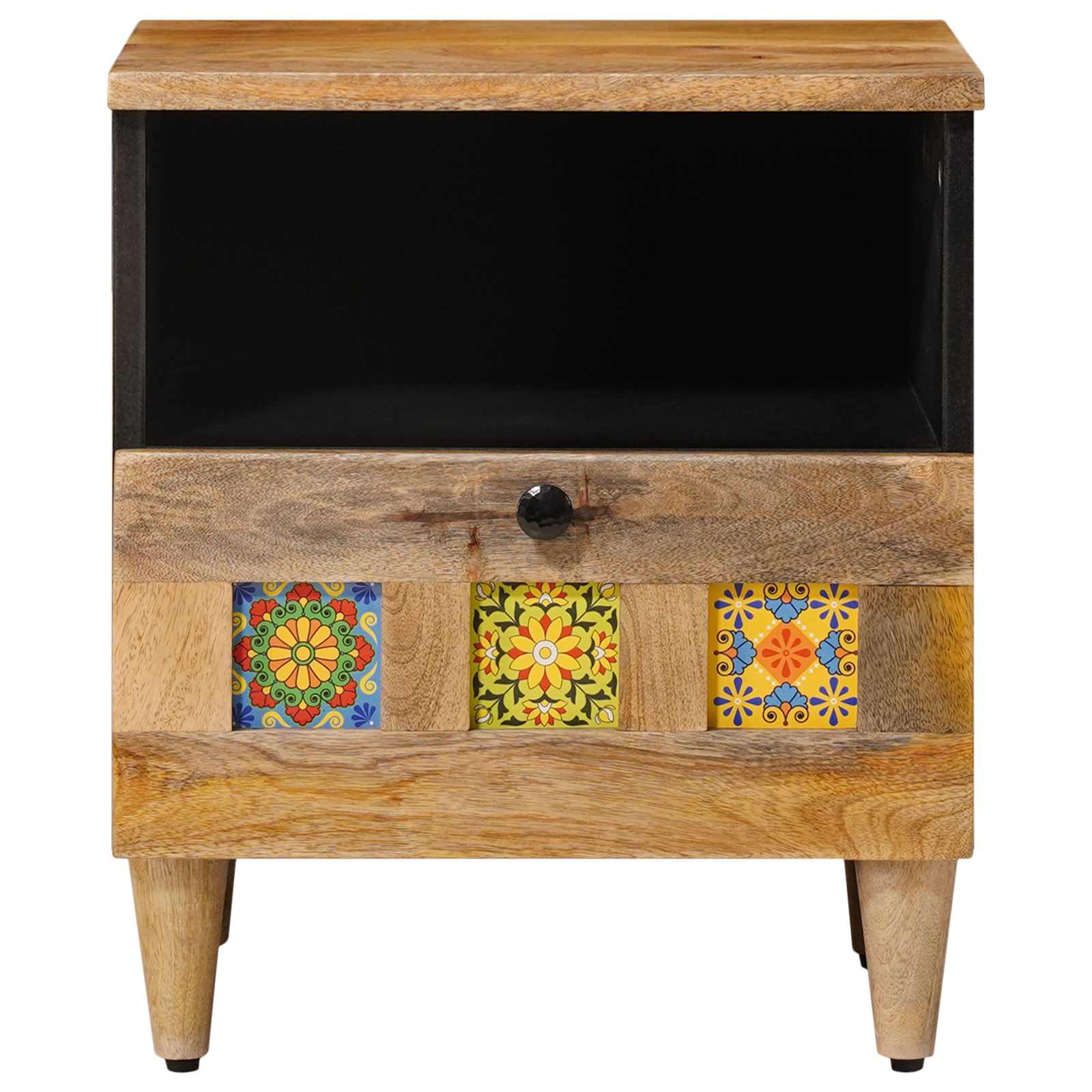 Nachttisch Natur 40 x 33 x 46 cm Massivholz Mango