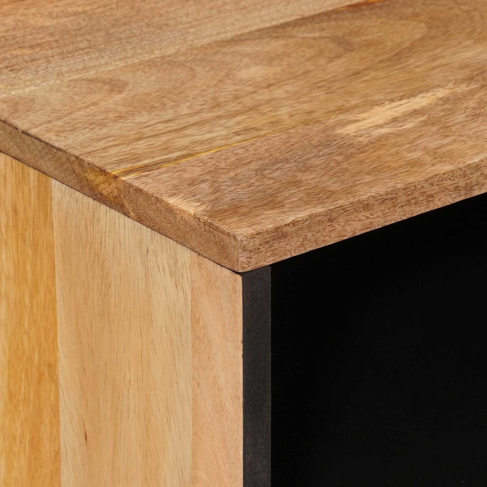 Nachttisch Natur 50 x 33 x 62 cm Massivholz Mango