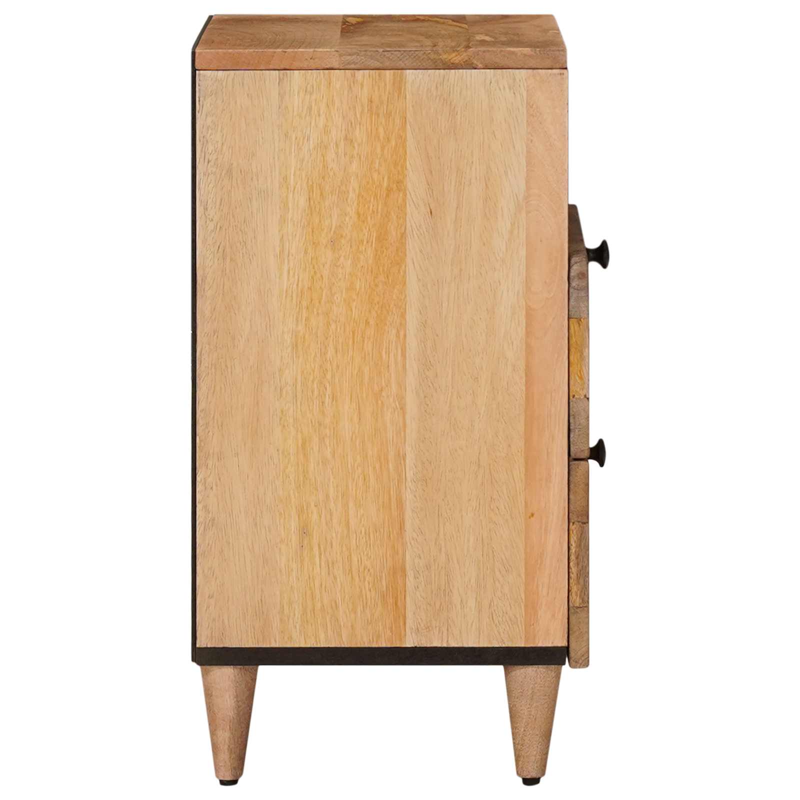 Nachttisch Natur 50 x 33 x 62 cm Massivholz Mango
