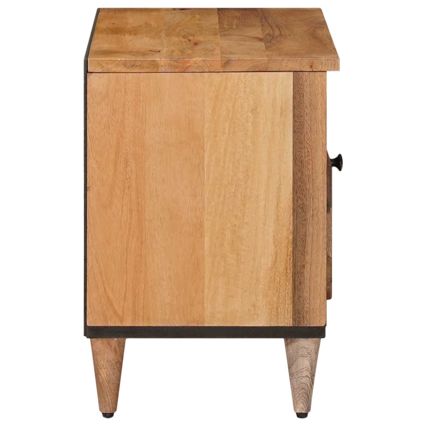 TV-Schränk mit Regal Natur 80 x 33 x 46 cm Massivholz Mango