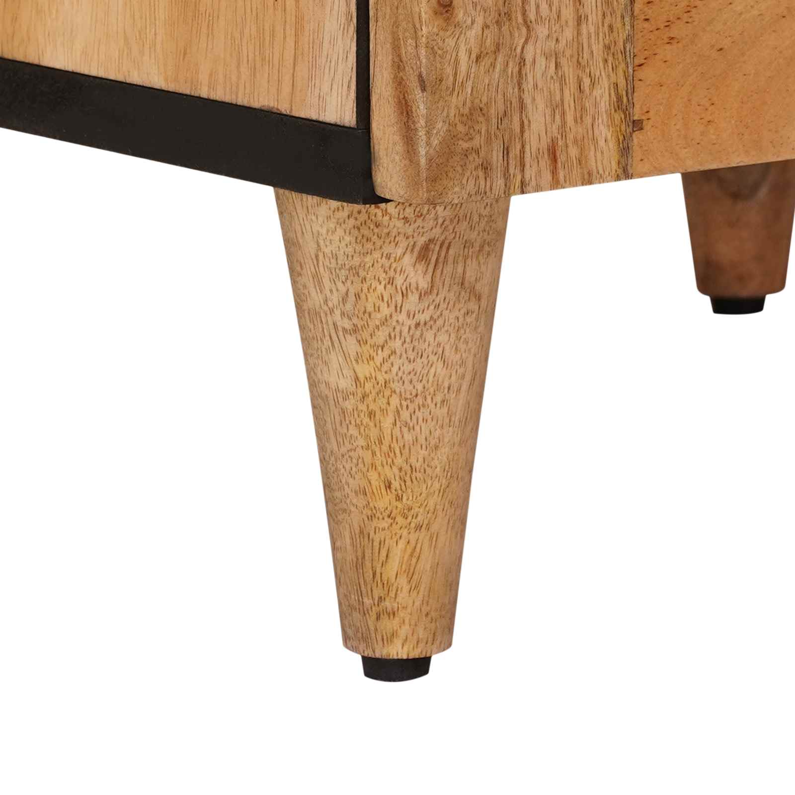 Badezimmerschrank Natur 38 x 33 x 160 cm Massivholz Mango