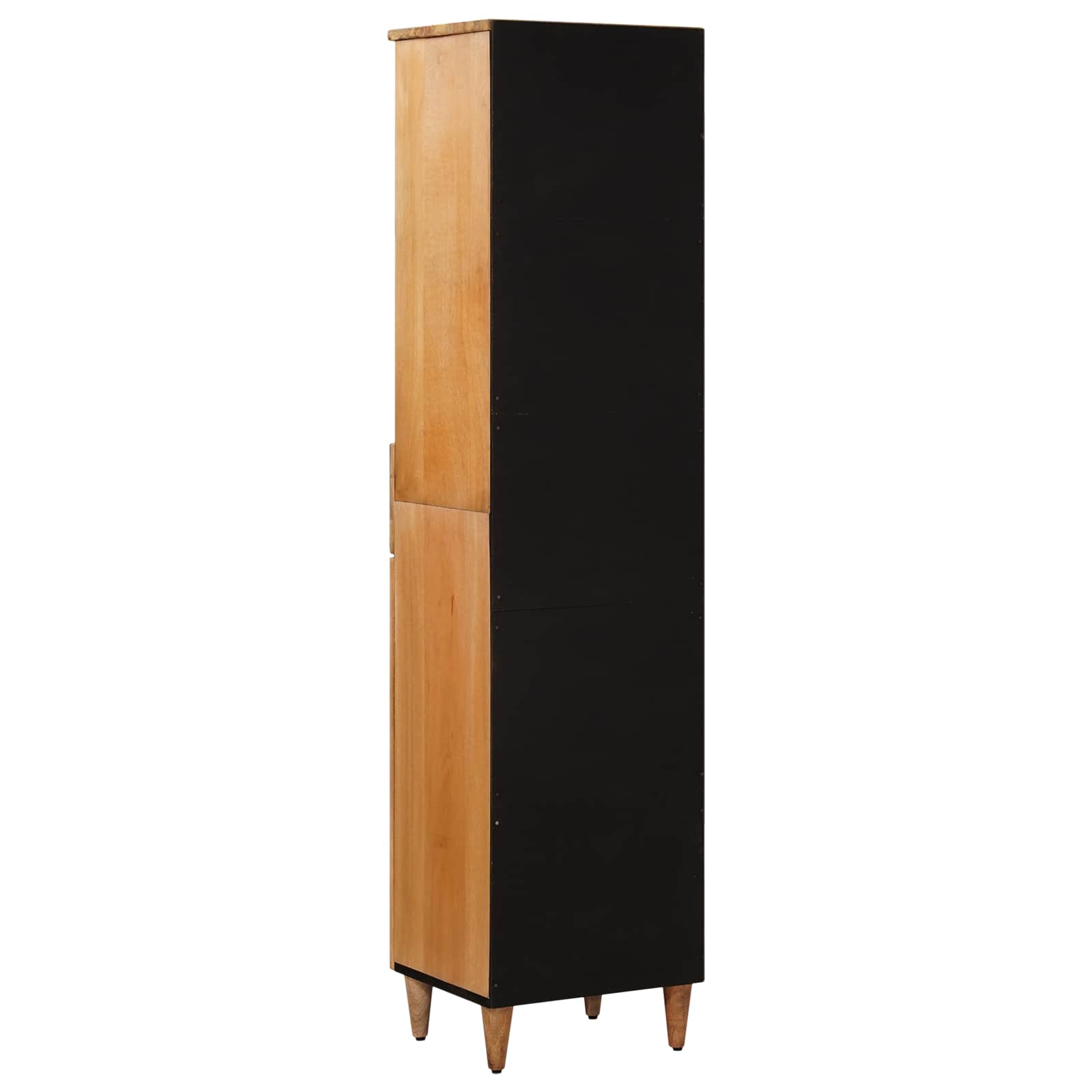 Badezimmerschrank Natur 38 x 33 x 160 cm Massivholz Mango