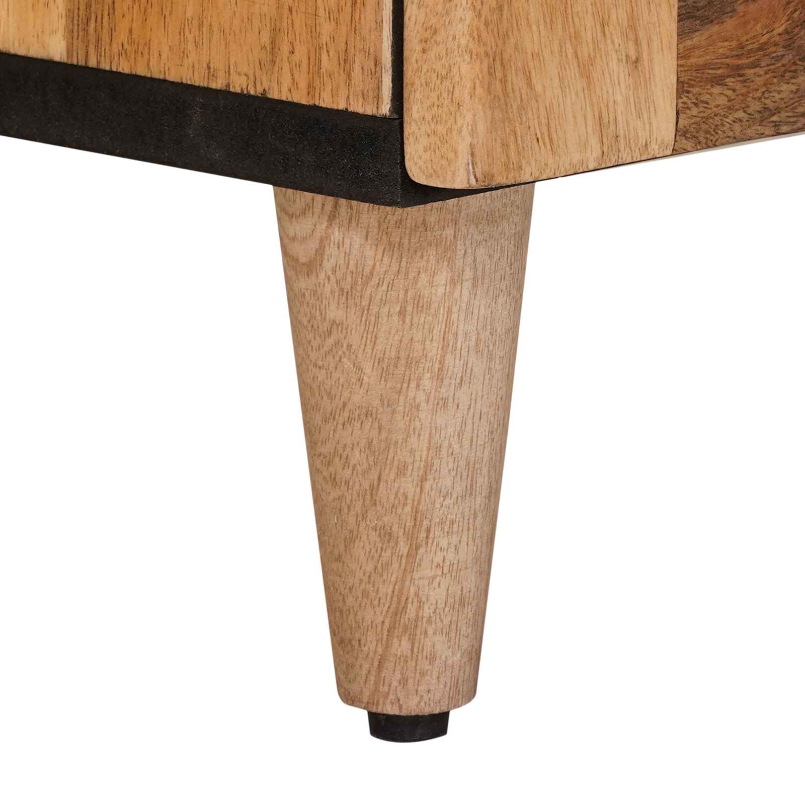 Sideboard mit Speicher Natur 60 x 33,5 x 75 cm Massivholz Mango