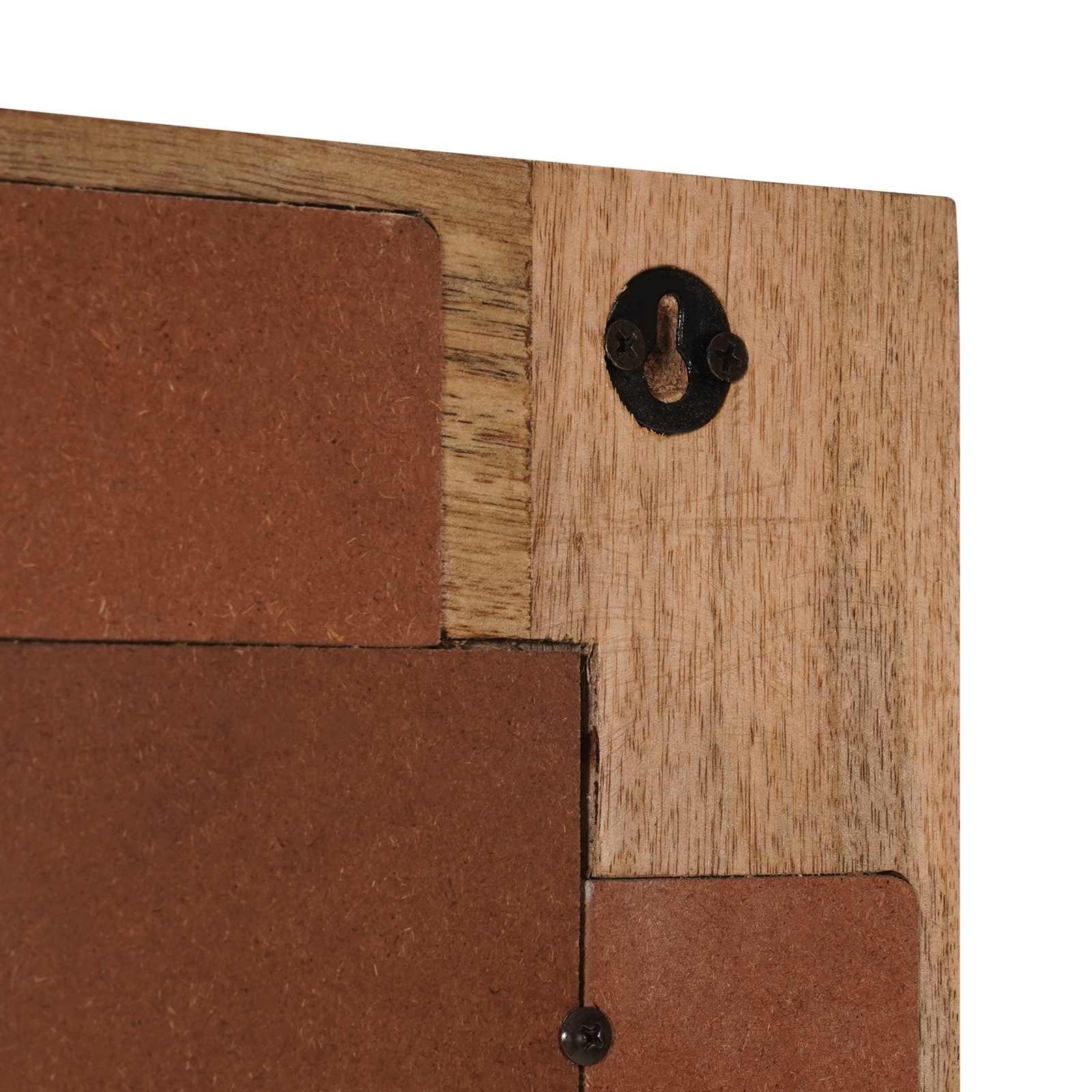 Badezimmer Spiegel Natur 50 x 70 x 3 cm Massivholz Mango