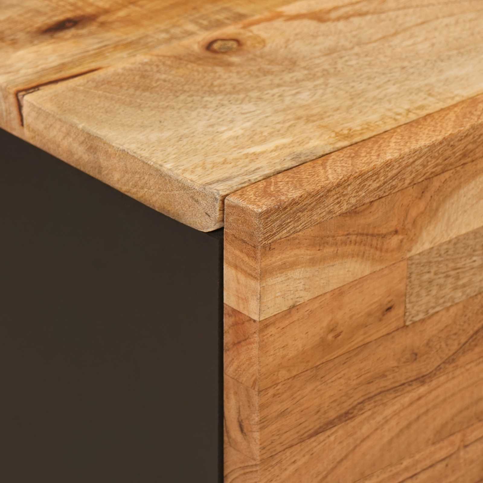 Nachttisch 2 stk. Braun 40 x 33 x 46 cm Massivholz Mango