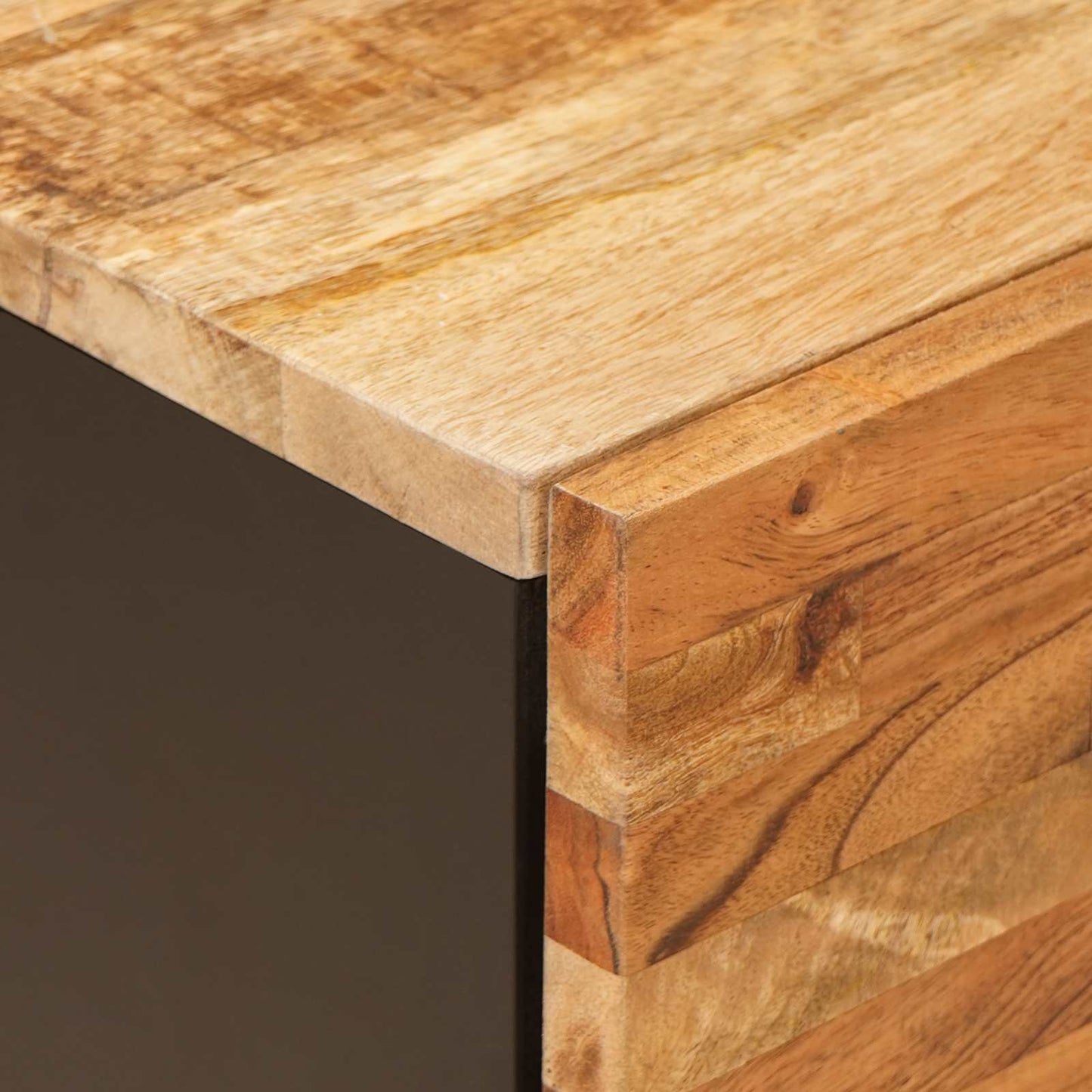 Nachttisch 2 stk. Braun 40 x 33 x 46 cm Massivholz Mango