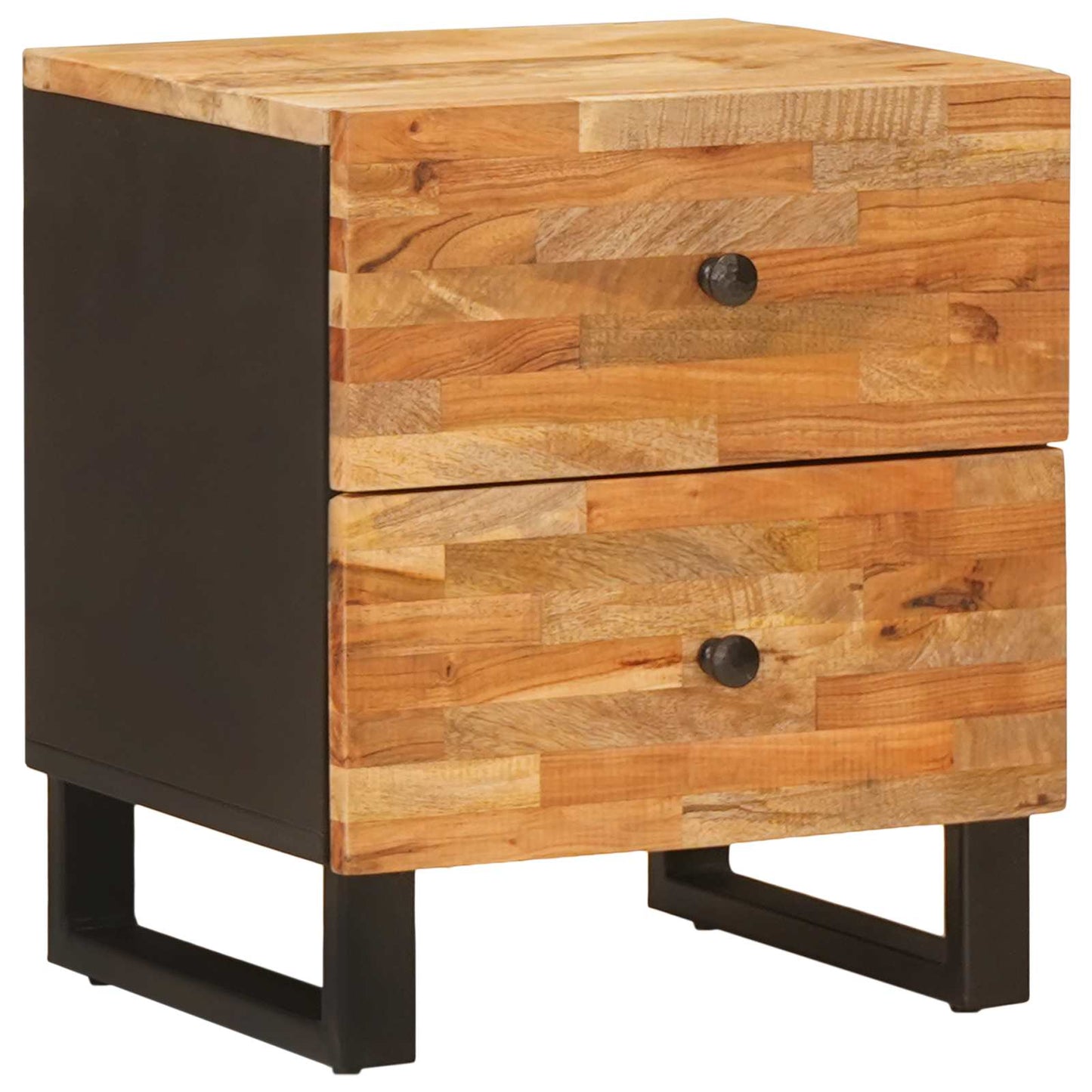 Nachttisch 2 stk. Braun 40 x 33 x 46 cm Massivholz Mango
