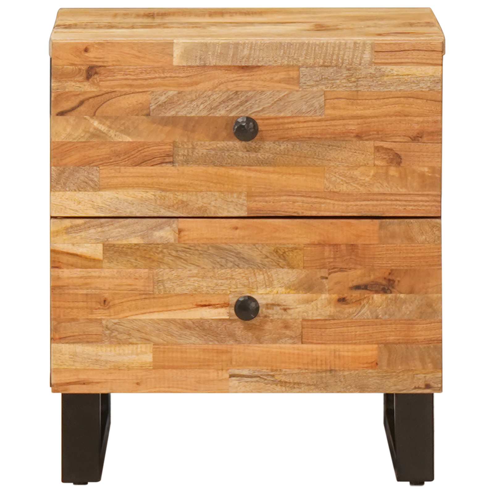Nachttisch 2 stk. Braun 40 x 33 x 46 cm Massivholz Mango