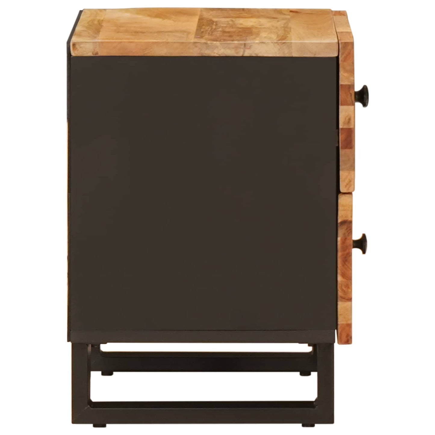 Nachttisch 2 stk. Braun 40 x 33 x 46 cm Massivholz Mango