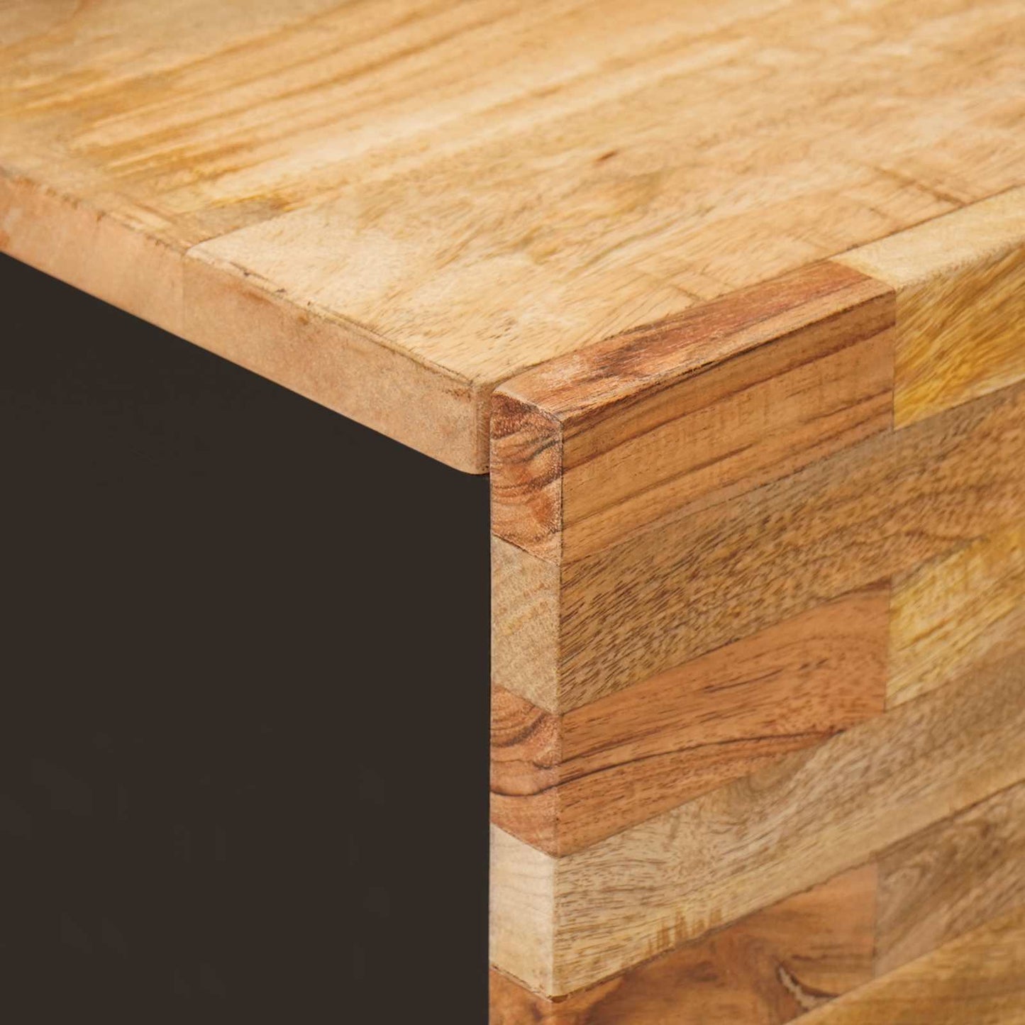 TV-Schränk mit Speicher Braun 105 x 33 x 46 cm Massivholz Mango