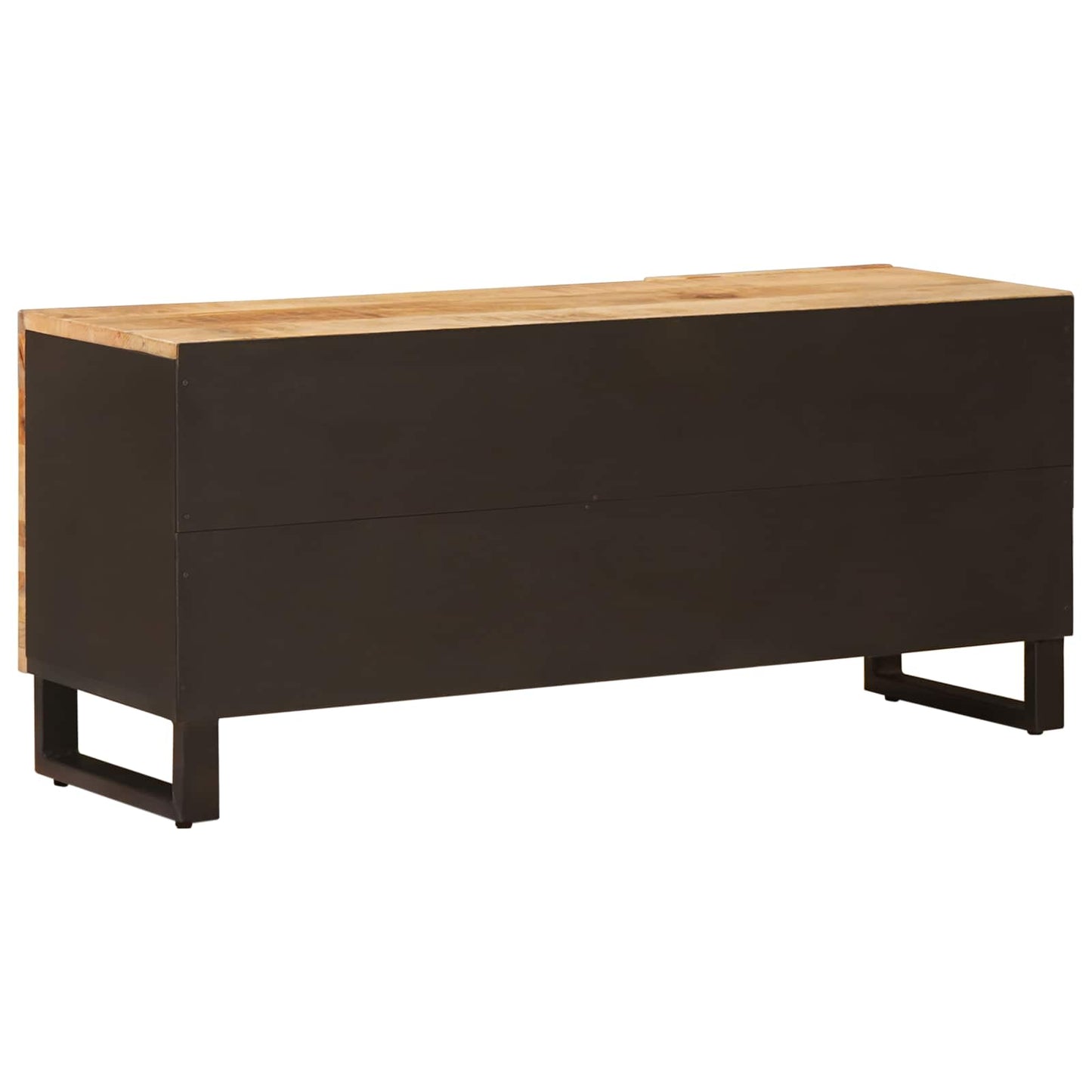 TV-Schränk mit Speicher Braun 105 x 33 x 46 cm Massivholz Mango