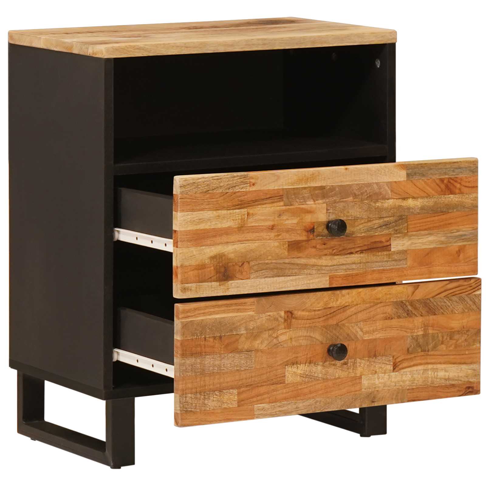 Bettkasten Braun 50 x 33 x 62 cm Massivholz Mango