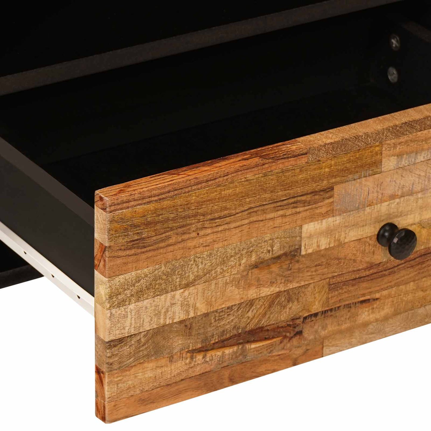 TV-Schränk mit Regal Braun 80 x 33 x 46 cm Massivholz Mango