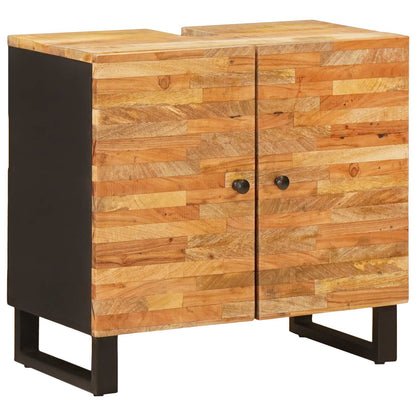 Waschbeckenschrank Natur 62 x 33 x 58 cm Massivholz Mango