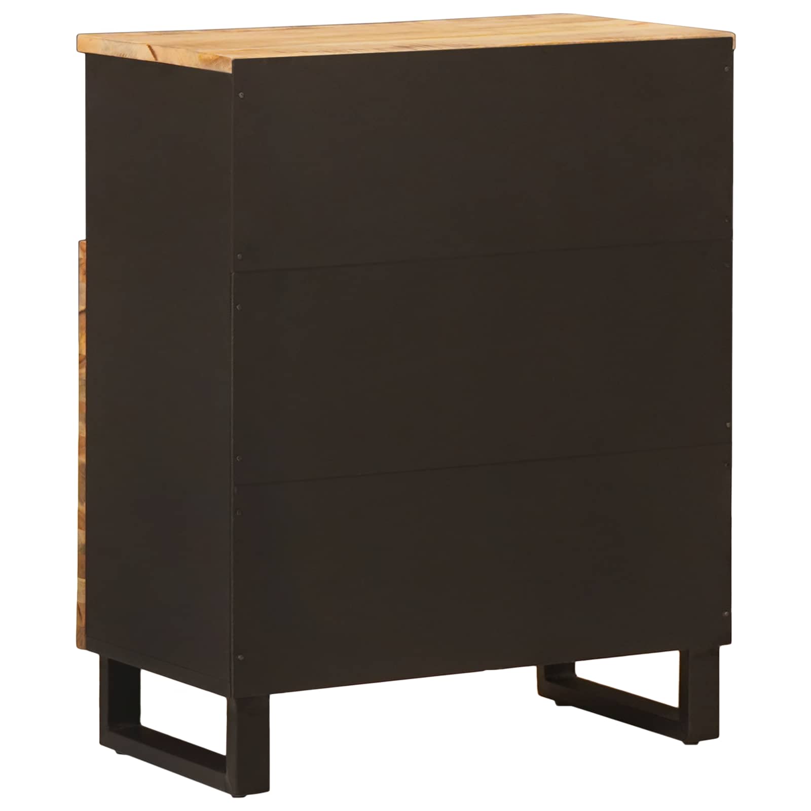 Seitenschrank mit Tür Braun 60 x 33 x 75 cm Massivholz Mango