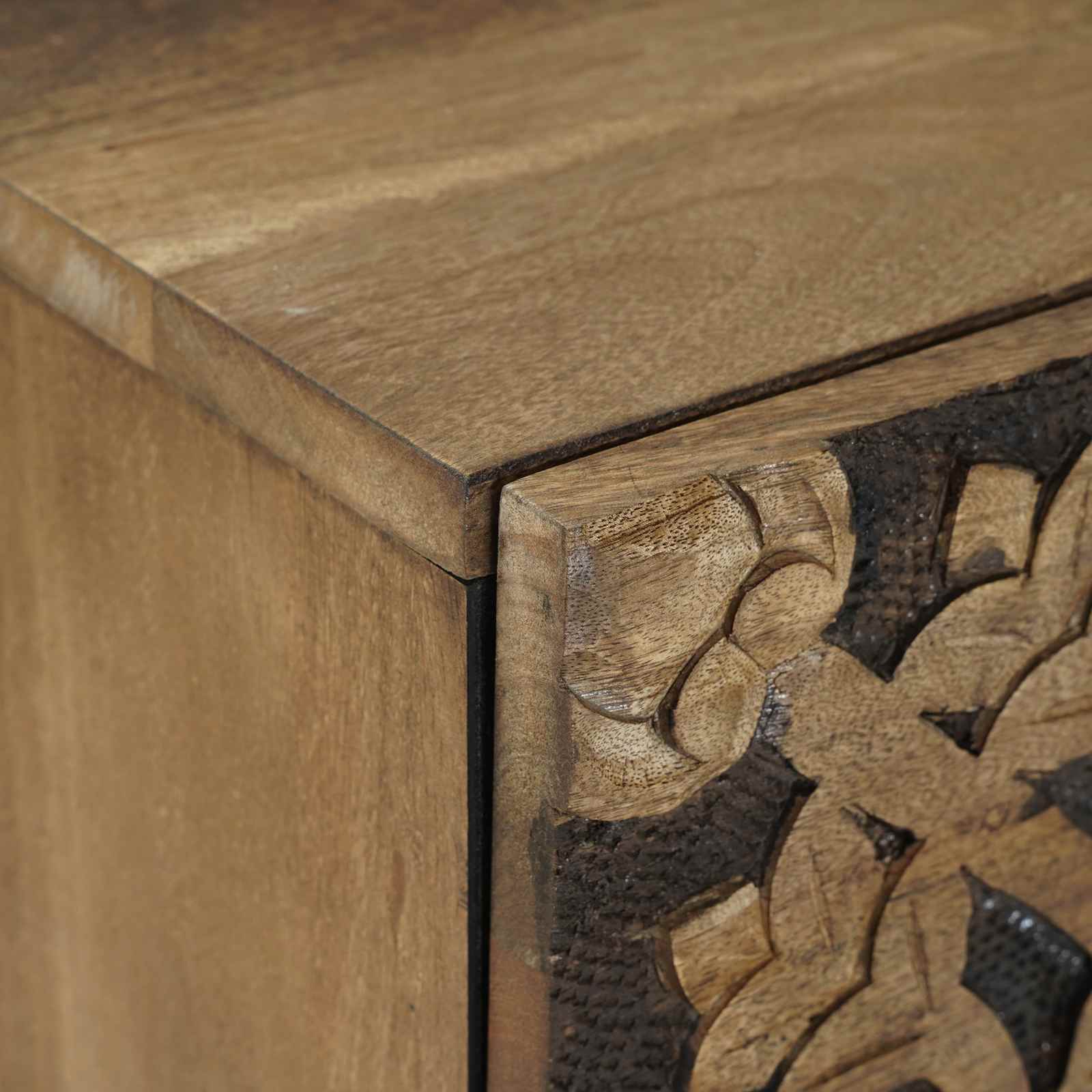 Nachttisch 2 stk. Braun 40 x 33,5 x 46 cm Massivholz Mango