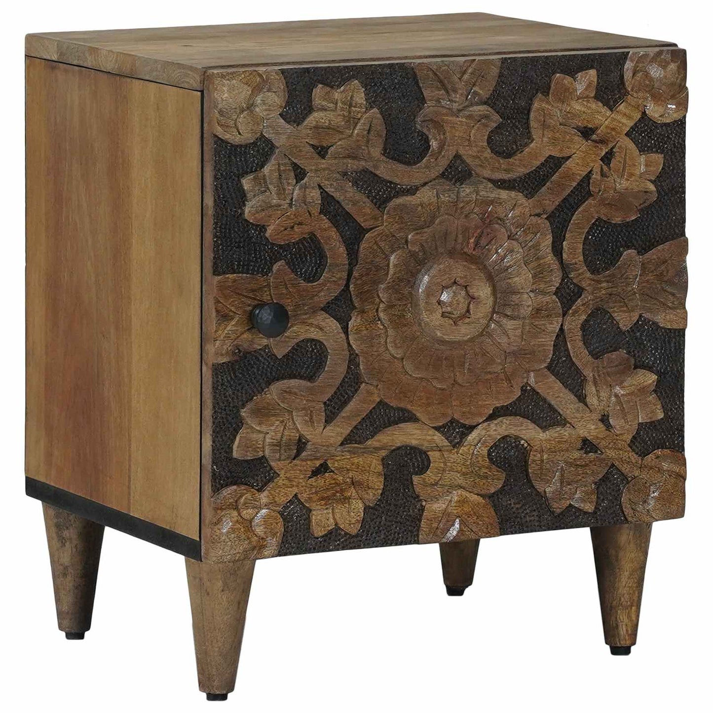 Nachttisch 2 stk. Braun 40 x 33,5 x 46 cm Massivholz Mango