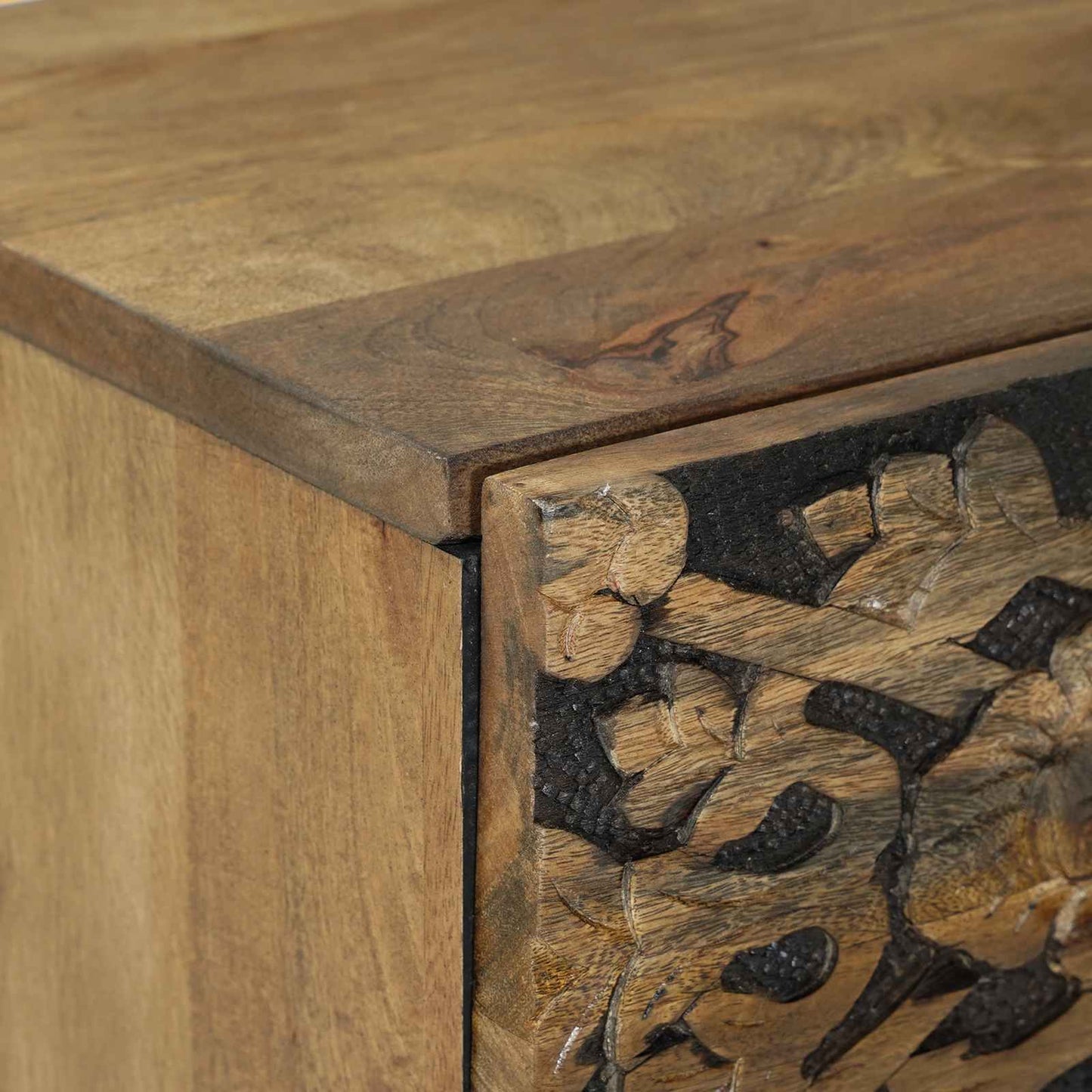 Nachttisch 2 stk. Braun 40 x 33,5 x 46 cm Massivholz Mango