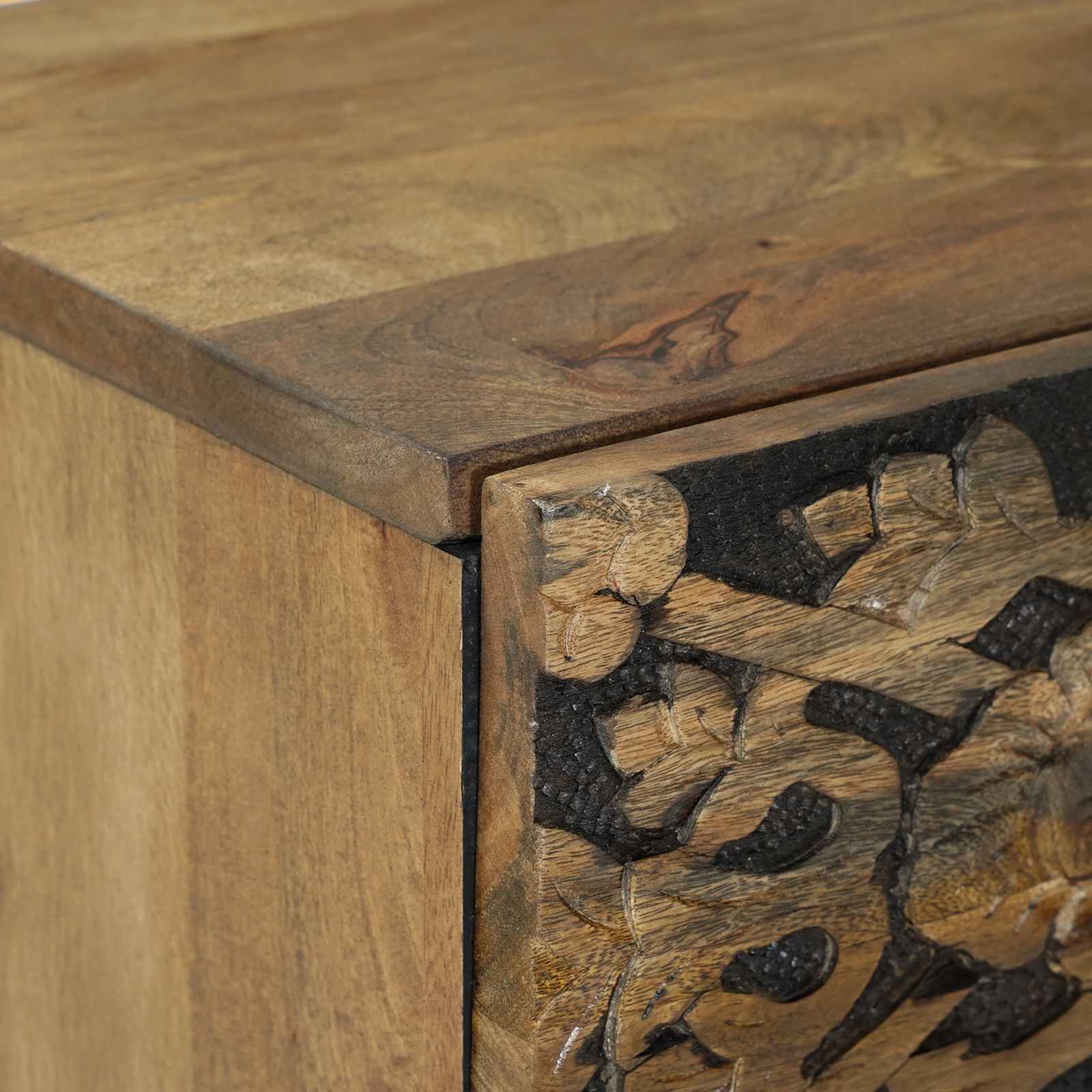 Nachttisch 2 stk. Braun 40 x 33,5 x 46 cm Massivholz Mango