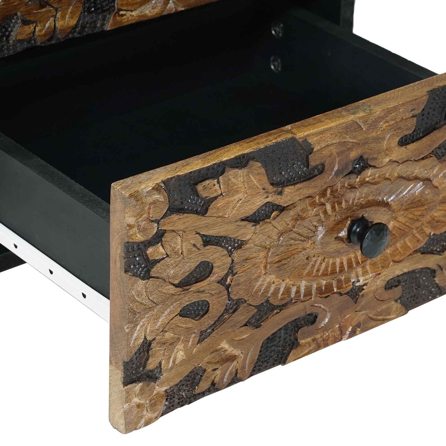 Nachttisch 2 stk. Braun 40 x 33,5 x 46 cm Massivholz Mango
