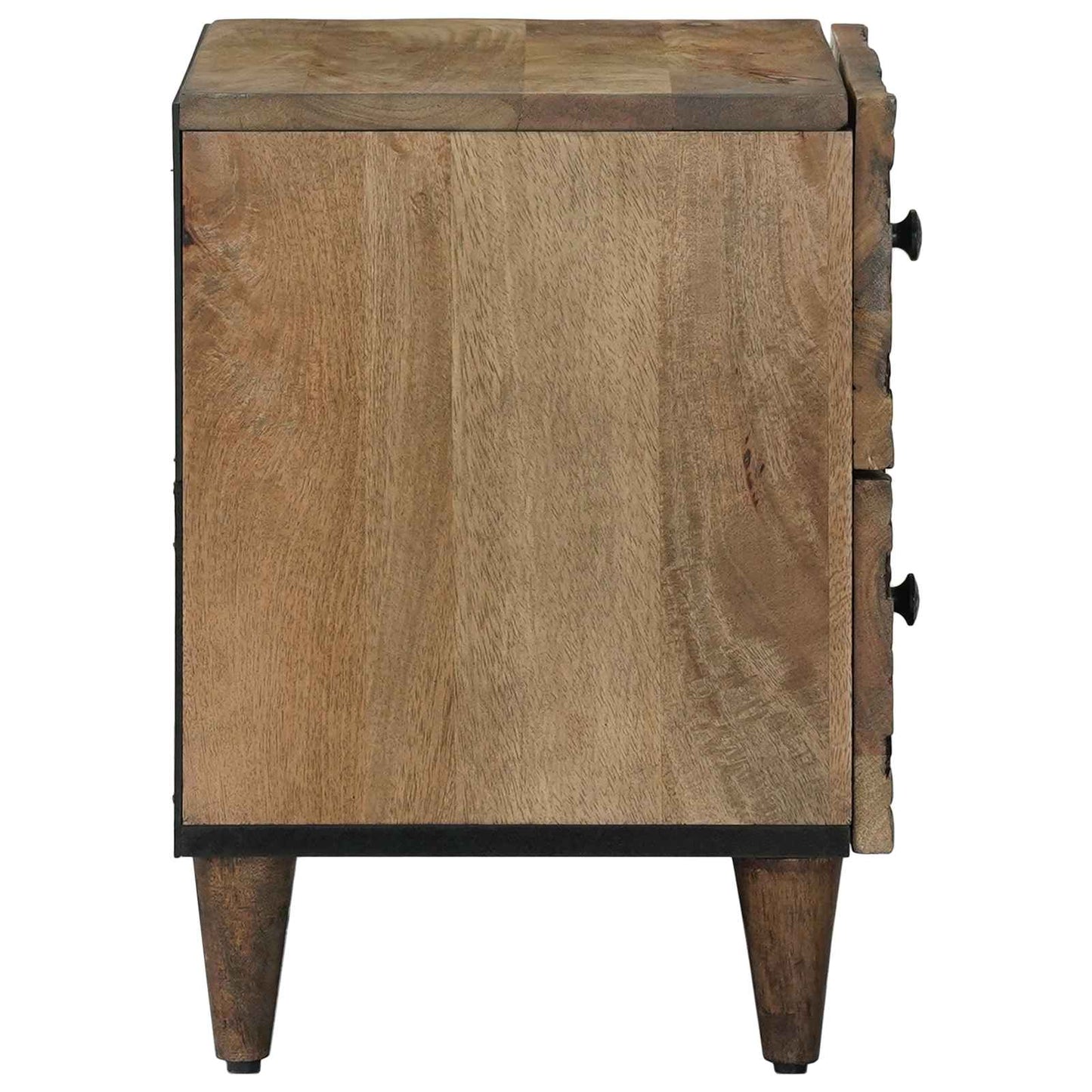 Nachttisch 2 stk. Braun 40 x 33,5 x 46 cm Massivholz Mango