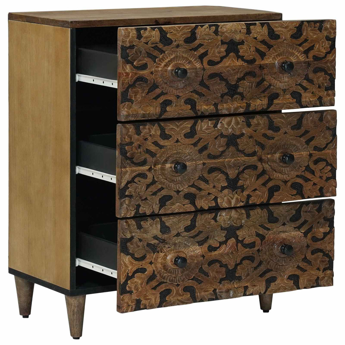 Aufbewahrungs-Sideboard 60 x 33 x 75 cm Massivholz Mango Braun