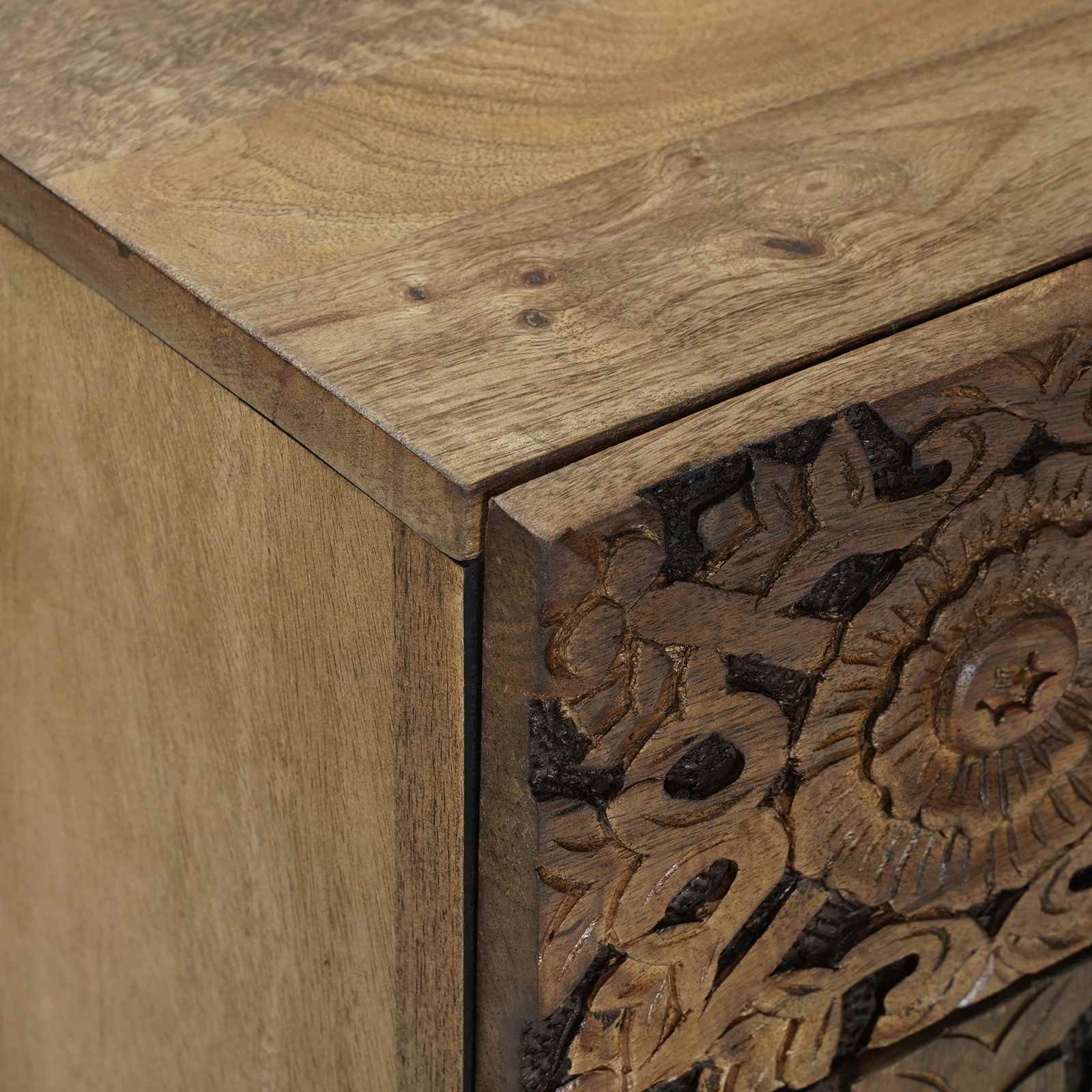 Bettkasten Braun 50 x 33 x 60 cm Massivholz Mango