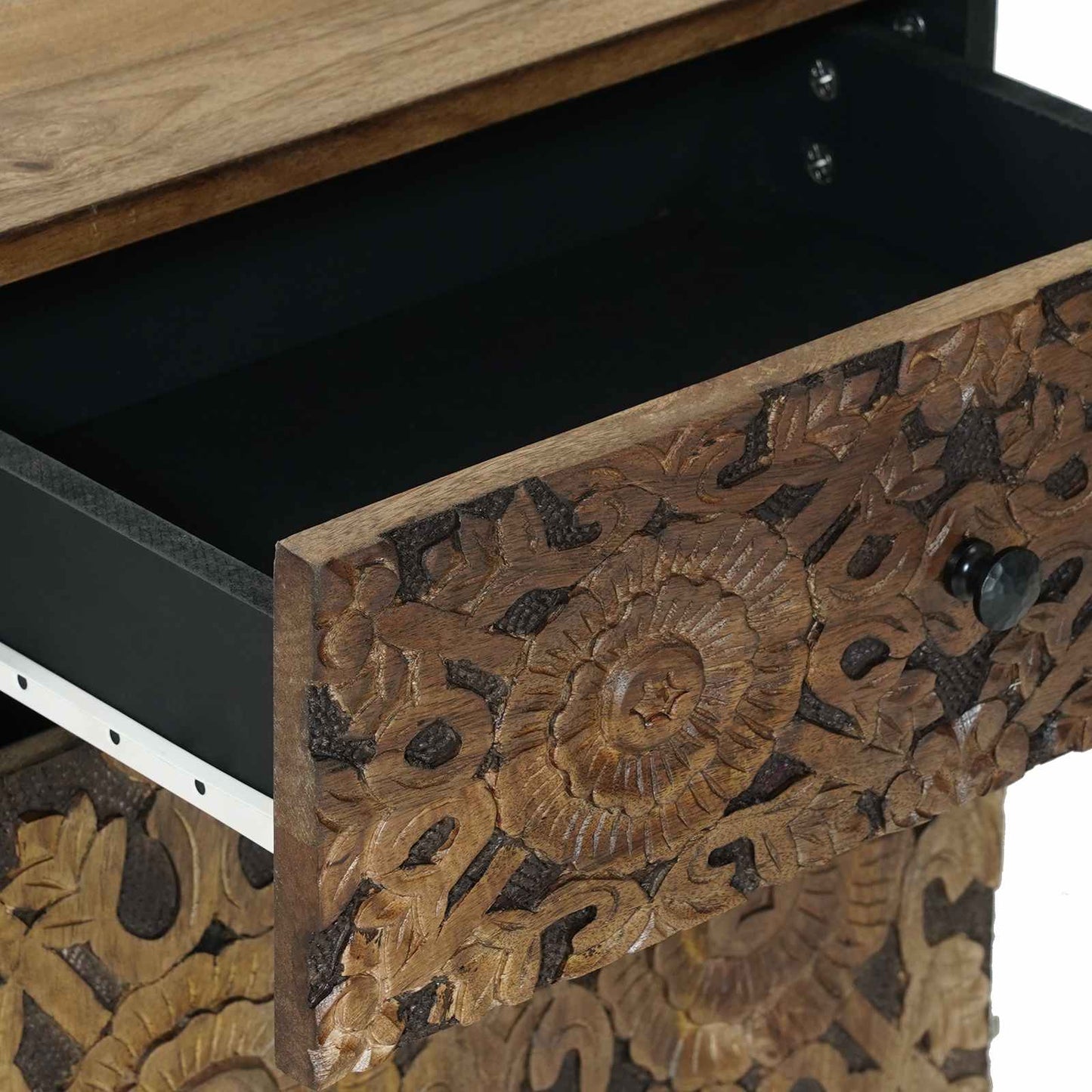 Bettkasten Braun 50 x 33 x 60 cm Massivholz Mango
