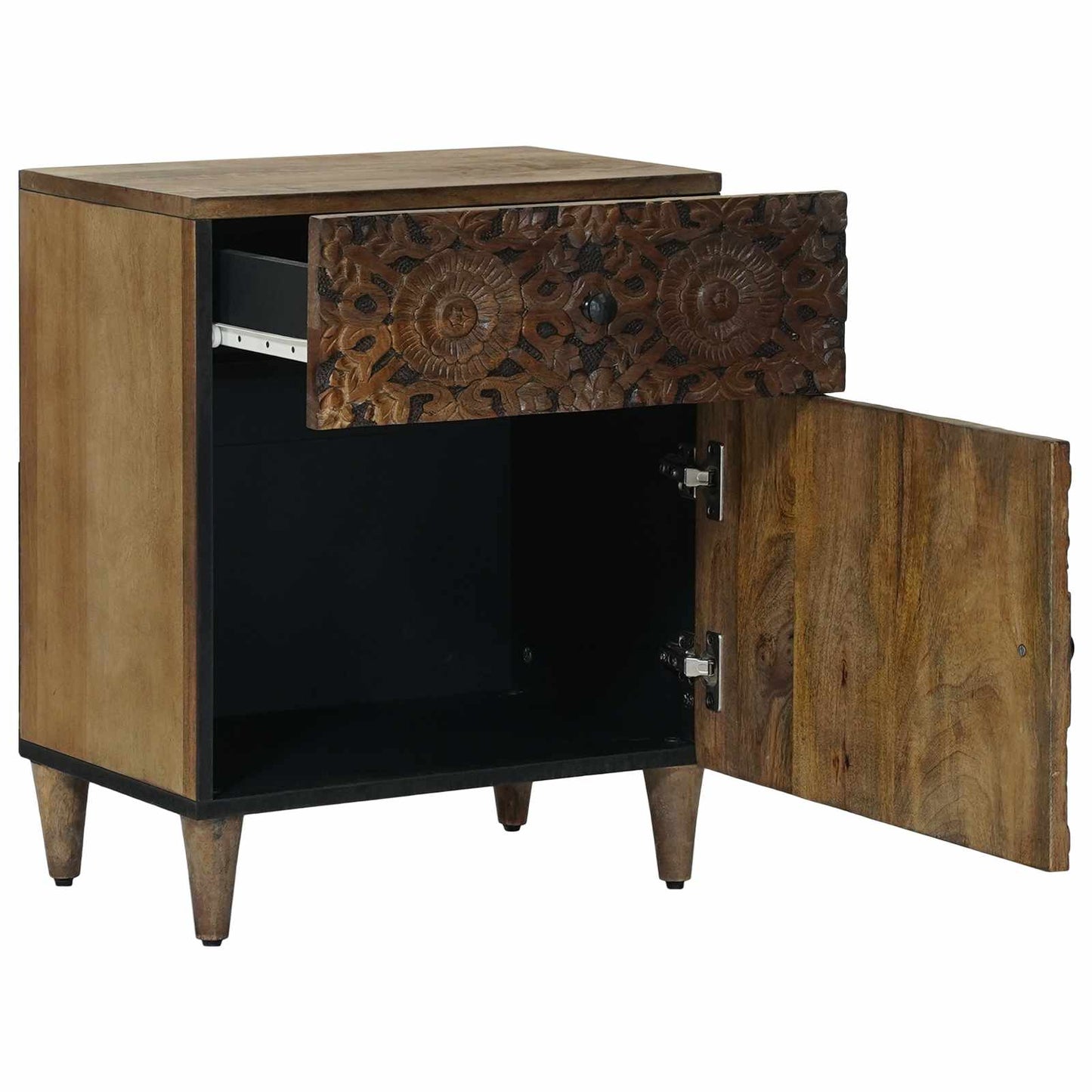 Bettkasten Braun 50 x 33 x 60 cm Massivholz Mango