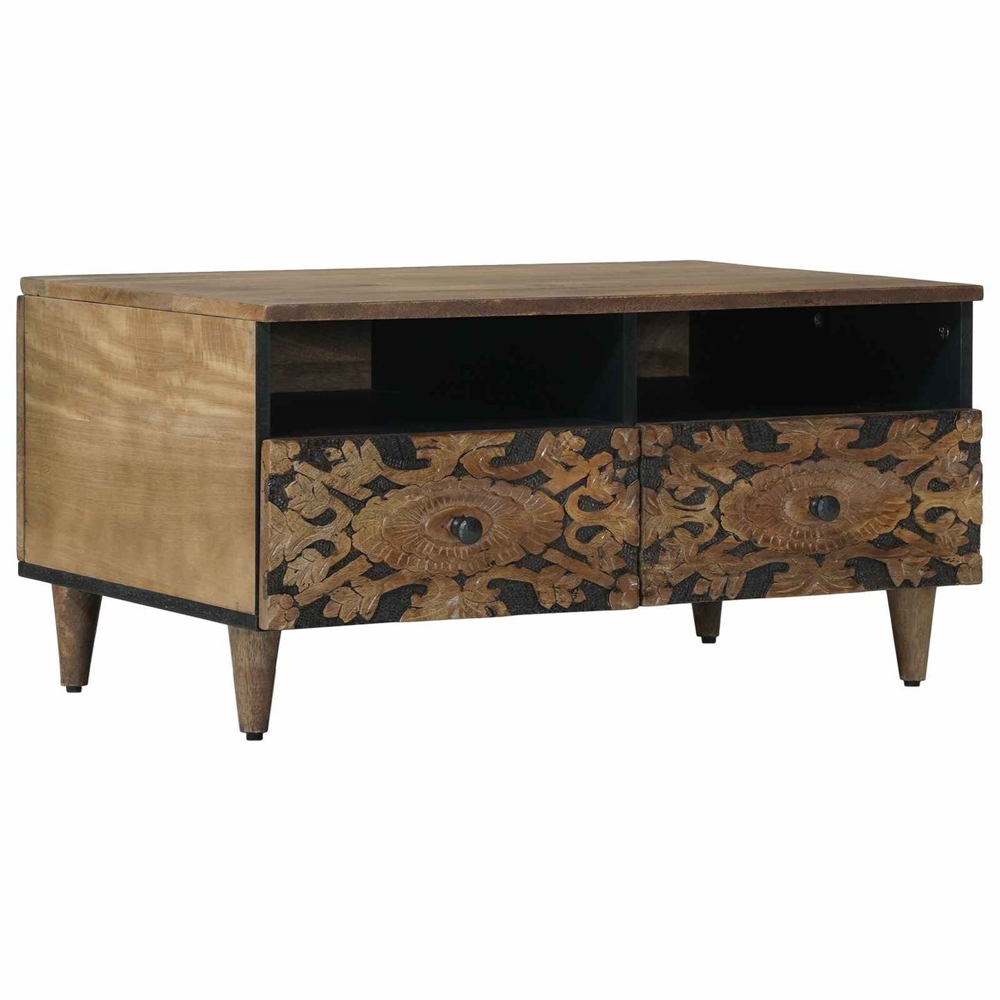 Couchtisch Braun 80 x 54 x 40 cm Massivholz Mango