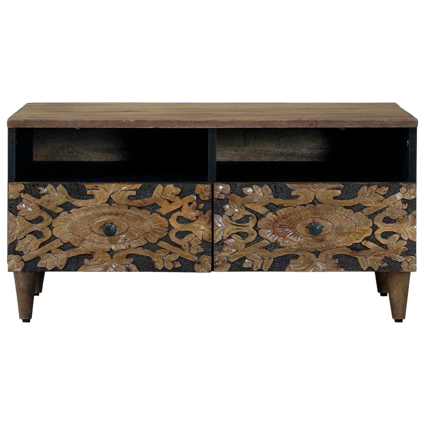 Couchtisch Braun 80 x 54 x 40 cm Massivholz Mango